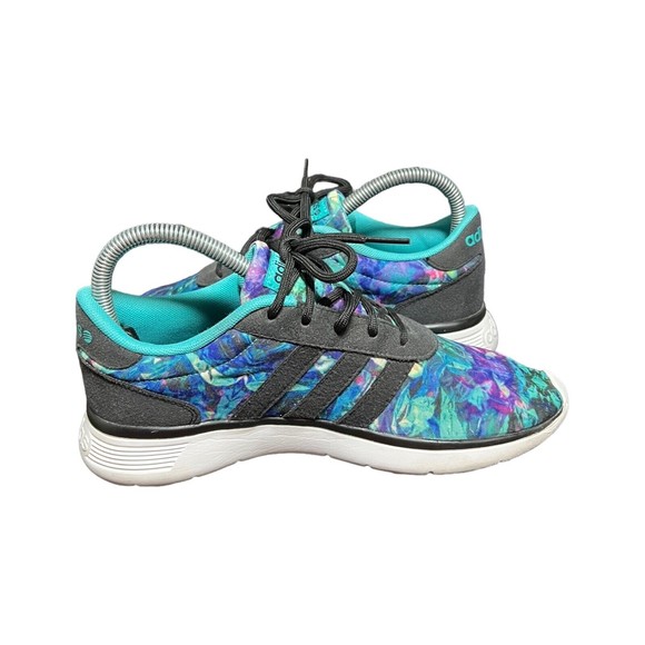 Adidas Lite Racer Running Shoes Blue Low Top Abstract Lace Up Womens 6 (AW5396) - Picture 7 of 11